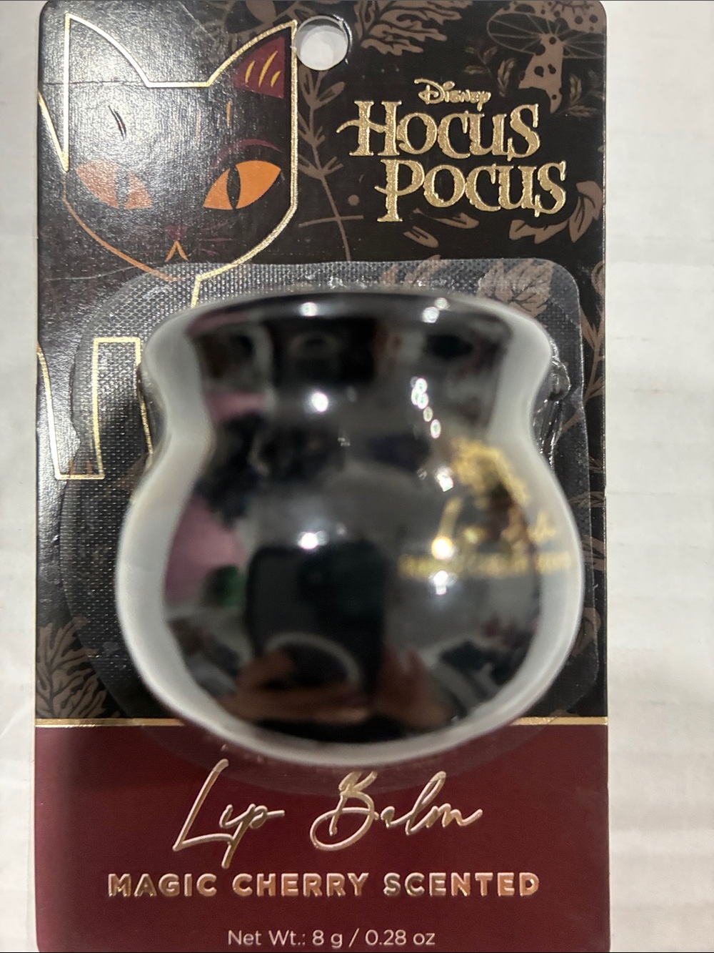 Disney Hocus Pocus Binx Lip Balm black cauldron